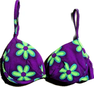 ✨Retro vintage swim top Purple thumbnail 1