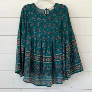 Altar’d State Floral Boho Peasant Top Small thumbnail 2
