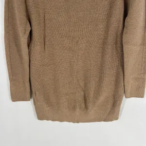 Athleta Hanover Sweater‎ Womens Size M Extra Fine Merino Wool Blend V-Neck Brown thumbnail 11
