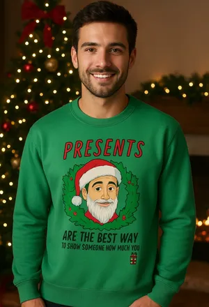 “” Ugly Funny Christmas Sweater - Michael Scott thumbnail 2