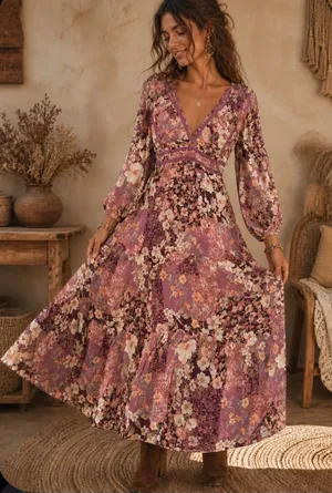 Rare Altar'd State Billy Patchwork Maxi Dress Floral $148 spring summer party thumbnail 1