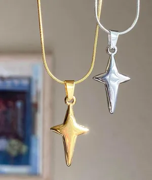 Handmade grunge y2k street style sparkle star fully stainless steel necklace✨ thumbnail 7