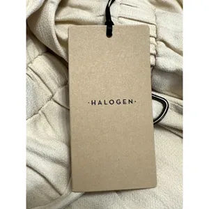 Halogen Midi Wrap Dress Notch Lapel Sleeveless Elastic Waistband Cream W 1X NWT thumbnail 8