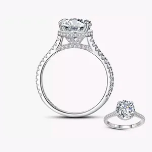 Sterling Silver SIZE 5 925 Luxury Sparkling Clear CZ Wedding Ring thumbnail 4
