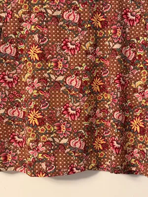 Traffic People blouse size medium floral retro boho metallic colorful thumbnail 5