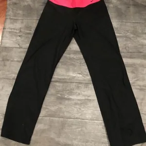 Nike black and pink stretchy pants thumbnail 3