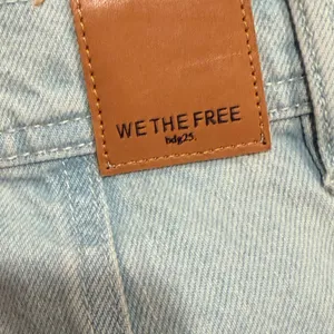 Free People we the free Light Blue‎ extra wide Flare Jeans 26 thumbnail 6