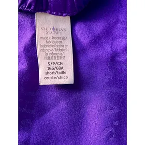Victoria's Secret Purple Satin Pajama PJ Pants Women's S thumbnail 3