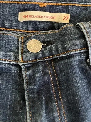Levi's Dark Indigo 414 Relaxed Straight Jeans thumbnail 2