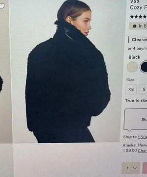 Fur black VS jacket Small thumbnail 1