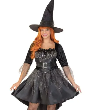 Wonderland Black Magic Witch Halloween Costume thumbnail 1