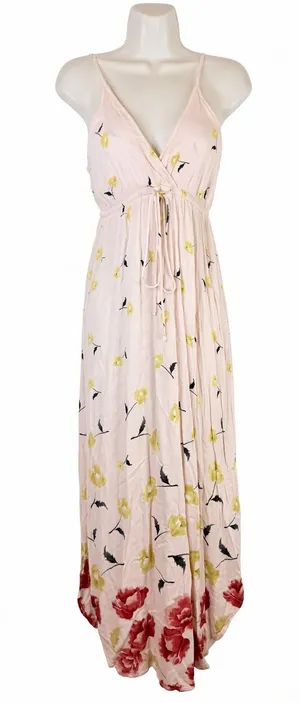 Billabong Women’s M Pink Floral Maxi Dress thumbnail 1