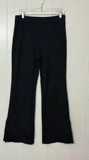Maeve Anthropologie Black Pull On Split Hem Pants Size M Stretch Office Trousers thumbnail 1