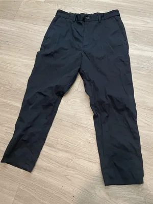 Massimo Dutti Navy-Black Straight Leg Trousers thumbnail 1