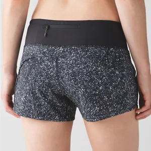 Lululemon Run Times Short in Mini Splatter White Black Size 6 thumbnail 1