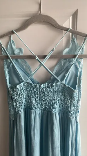 Rue21 Maxi Long Dress Blue XS lace thumbnail 8