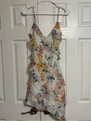 Abercrombie & Fitch Mini Floral Asymmetrical Dress NWT thumbnail 3