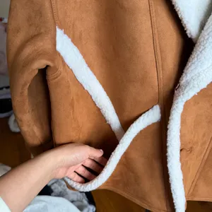 Mother The‎ Brrly Coat Wash Staying In Size Large Brown White Warm Coat Luxury thumbnail 15