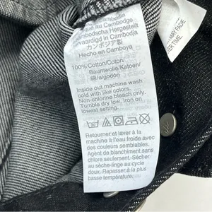 Madewell Oversized Jean‎ Jacket Womens XS Black Lunar Wash 100% Cotton M4230 NEW thumbnail 5