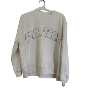 Parke x Target cream French terry cotton mockneck pullover sweatshirt NWT thumbnail 2