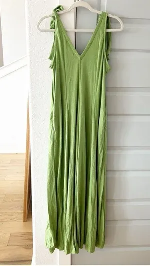 New Free People Beach Alice One Piece Jumpsuit Green thumbnail 8