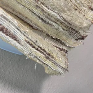 Y2K Cream Scarf Casual Festival Versatile Beachy‎ Bohemian Earthy Arty Hippie thumbnail 2