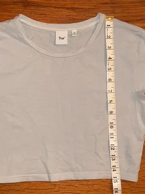 TNA Aritzia Baby‎ Blue Crop Tee Baby Tee size Medium thumbnail 5