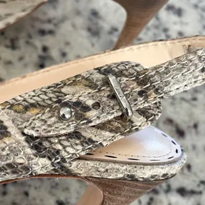 Coach Slingback Pumps Womens 6.5B Snakeskin Embossed Leather Pointed Toe Heels thumbnail 6