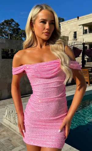 ThatsSoFetch Nara Dress- Pink thumbnail 1