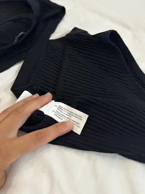 NWT Zara Cut Out Halter Bodysuit – Black – M thumbnail 12
