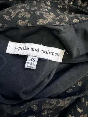 Cupcakes and Cashmere Metallic Leopard Dress XS Open Back Bow Tie Party thumbnail 7