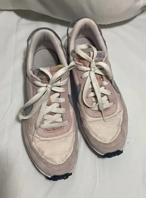 Nike Waffle Debut Women's Sneakers Pink Gray Running Shoes Size 8 DH9523-605 thumbnail 1