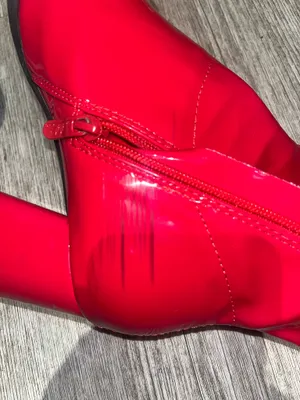 Ellie Red Knee High Boots thumbnail 5