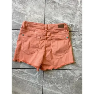 Judy Blue Coral Pink Garment Dyed Denim Frayed Hem Shorts JB150217 Medium thumbnail 5