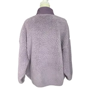 PacSun Cozy Hiker Oversized Purple Sherpa Jacket Women’s Size M Teddy Boyfriend thumbnail 7