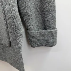 Talbots Petite Lambswool Sweater Blazer SP Gray Knit Jacket Quiet Luxury thumbnail 4