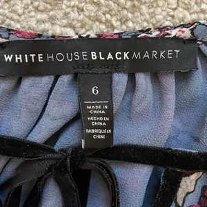 White House Black Market floral blouse sz 6 thumbnail 5