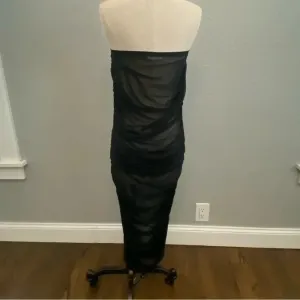 Good‎ American Sheer Ruched Tube Maxi Dress Size 4 Strapless EUC thumbnail 3