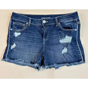 MAURICE'S Distressed Shorts Sz7/8 MidRaw Hem Frayed Thrashed thumbnail 5
