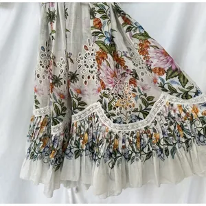 Farm Rio Sweet Bloom Dress Small Mini Bouquet Short Sleeve Eyelet Lace Garden thumbnail 10
