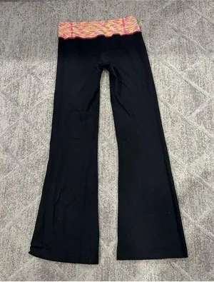 Lululemon Groove Pants Flare Multicolor Waistband Luon 6 thumbnail 1