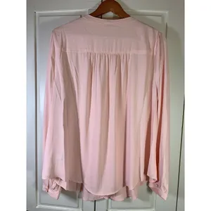 Torrid 1 Georgette Pintuck‎ Blouse Womens Plus Sz 1X Button Office Church Career thumbnail 4