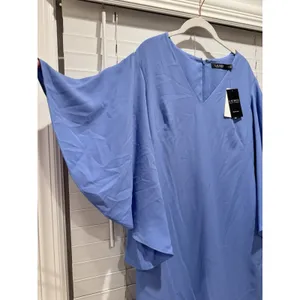 NEW- LAUREN Ralph Lauren Ruffle-Sleeve Modest‎ Spring Cocktail Office Dress Sz 2 thumbnail 7