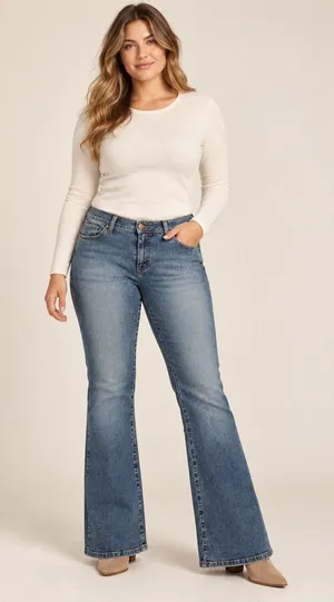 Mavi 136 Molly Women's 32/32 Low Rise Flare Jeans Y2K Medium Wash Stretch thumbnail 1