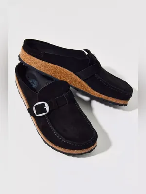 NWOT BIRKENSTOCK women's buckley leather clog in black Size 38 thumbnail 3