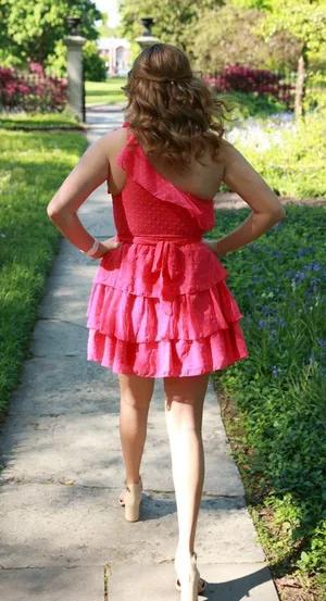 Showpo Pink One Shoulder Dress thumbnail 2