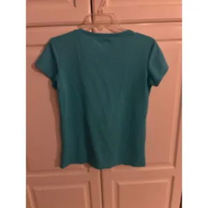 Columbia PFG Womens Turquoise Blue Henley Short Sleeve Mesh Active Top Medium thumbnail 6