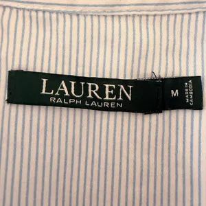 Lauren Ralph Lauren Blue White Stripes Embroidered logo pajama SZ M #2671 thumbnail 9