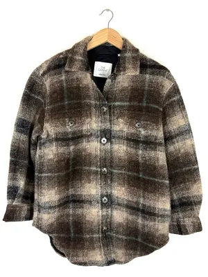 Artizia Wilfred Ganna Plaid Wool Shirt Jacket thumbnail 2