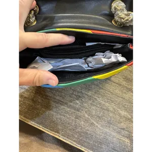 Kurt Geiger London Mini Kensington Bag Stripped Rainbow Eagle Chain Leather thumbnail 8